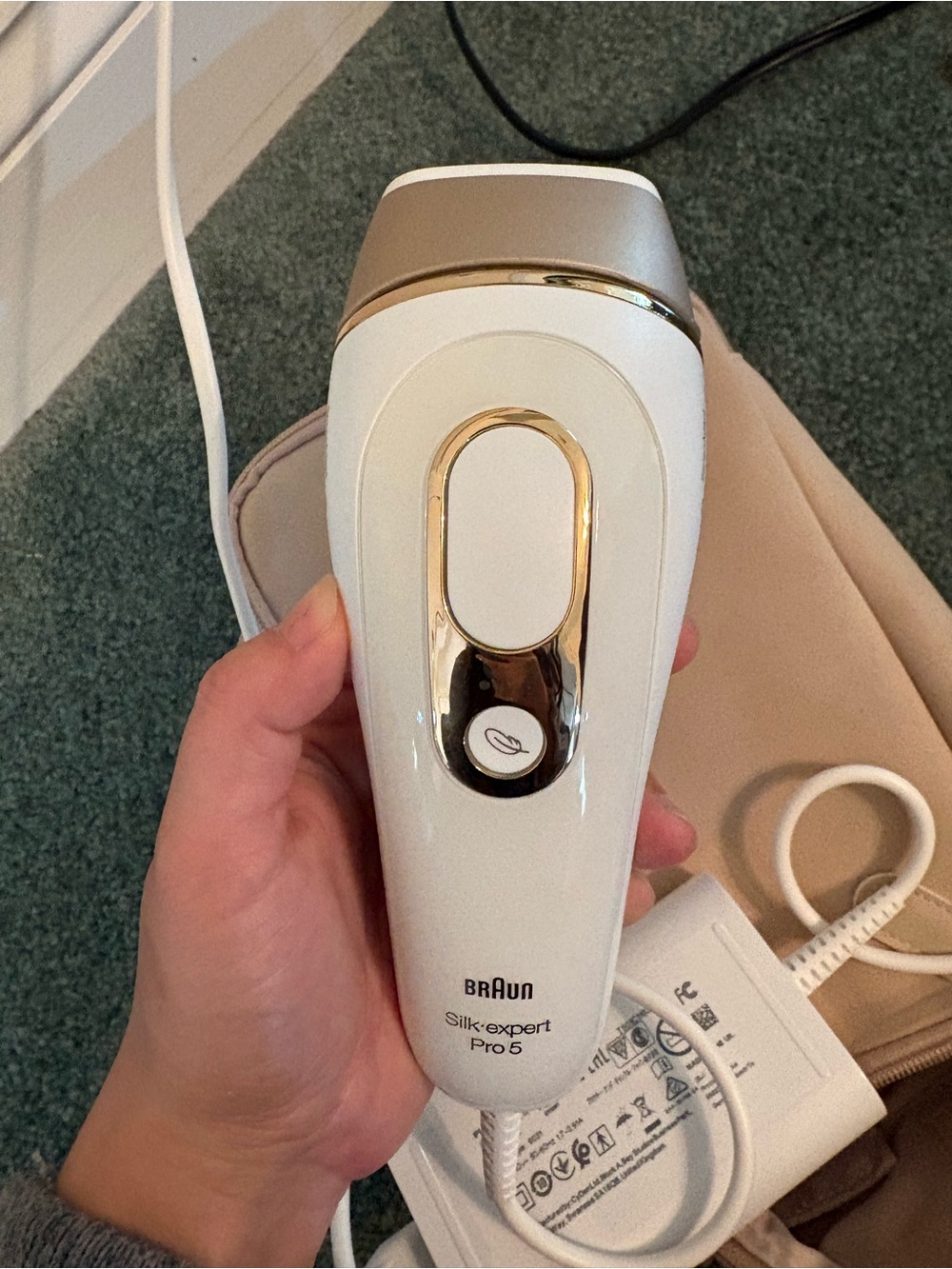 Braun Silk·expert Pro 5 IPL Hair Removal Device - White & Gold